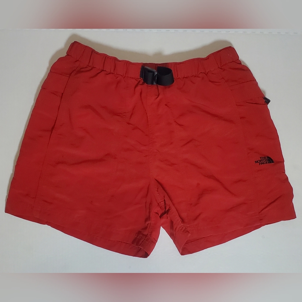 The North Face Mens Med. Red Hiking/swim Pull‎ On  Belted Cargo Shorts